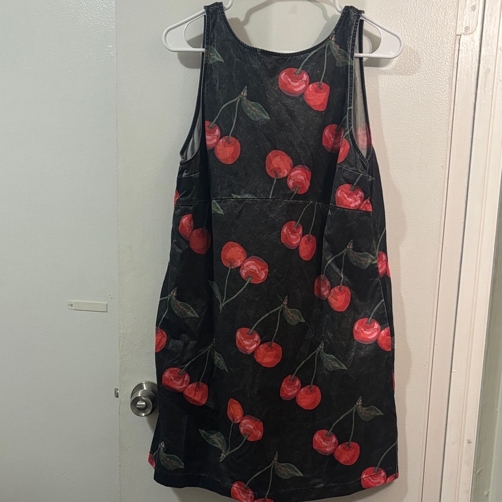 Urban Outfitters Black Dress with Cherry Print